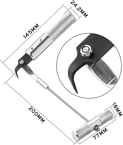 Miniatura 2 de UTMALL Kit de herramientas de eliminación de parabrisas 7pc automotriz de extracción de vidrio de viento herramienta de mano removedor de parabrisas