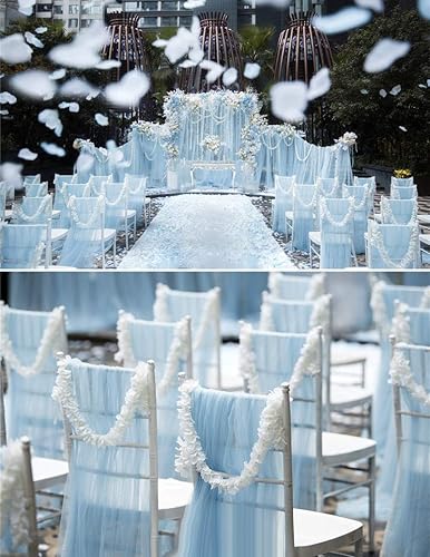 Miniatura 4 de Flojery Guirnalda de flores artificiales colgantes de seda de 32.8 pies, vid de glicina para el hogar, boda, al aire libre, arco de jardín,