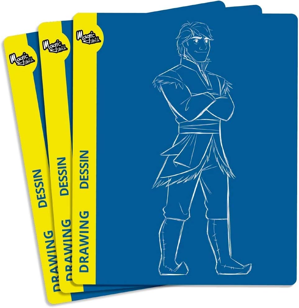 Boogie Board Disney Frozen II Magic Sketch - Paperless Writing Tablet, 4 Stylus, Stencils of Frozen Characters Elsa, Anna, Olaf & More - Authentic