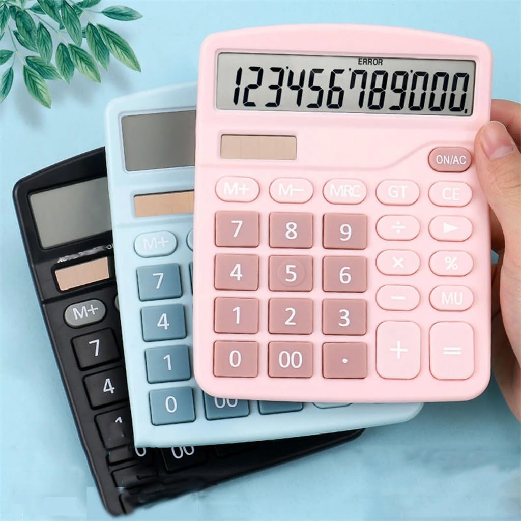Calcolatrice Da Tavolo Funzione Standard Display Batteria Doppia Alimentazione Adatta For Home Basic