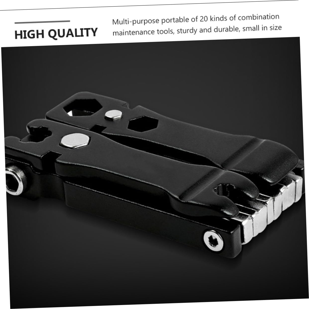SUPVOX 2 Pezzi 20 1 Strumenti Di Manutenzione Della Bicicletta Riparazione Bici Pedali Attrezzo Strumento a Catena Ciclo Chiave Inglese Accessori Per Biciclette Multi Parà Black Acciaio