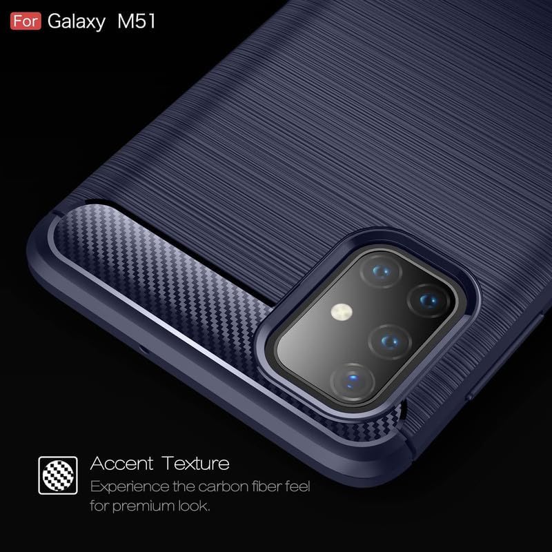 Image of Basic Case for Samsung Galaxy M51 (Carbon Fibre Blue)