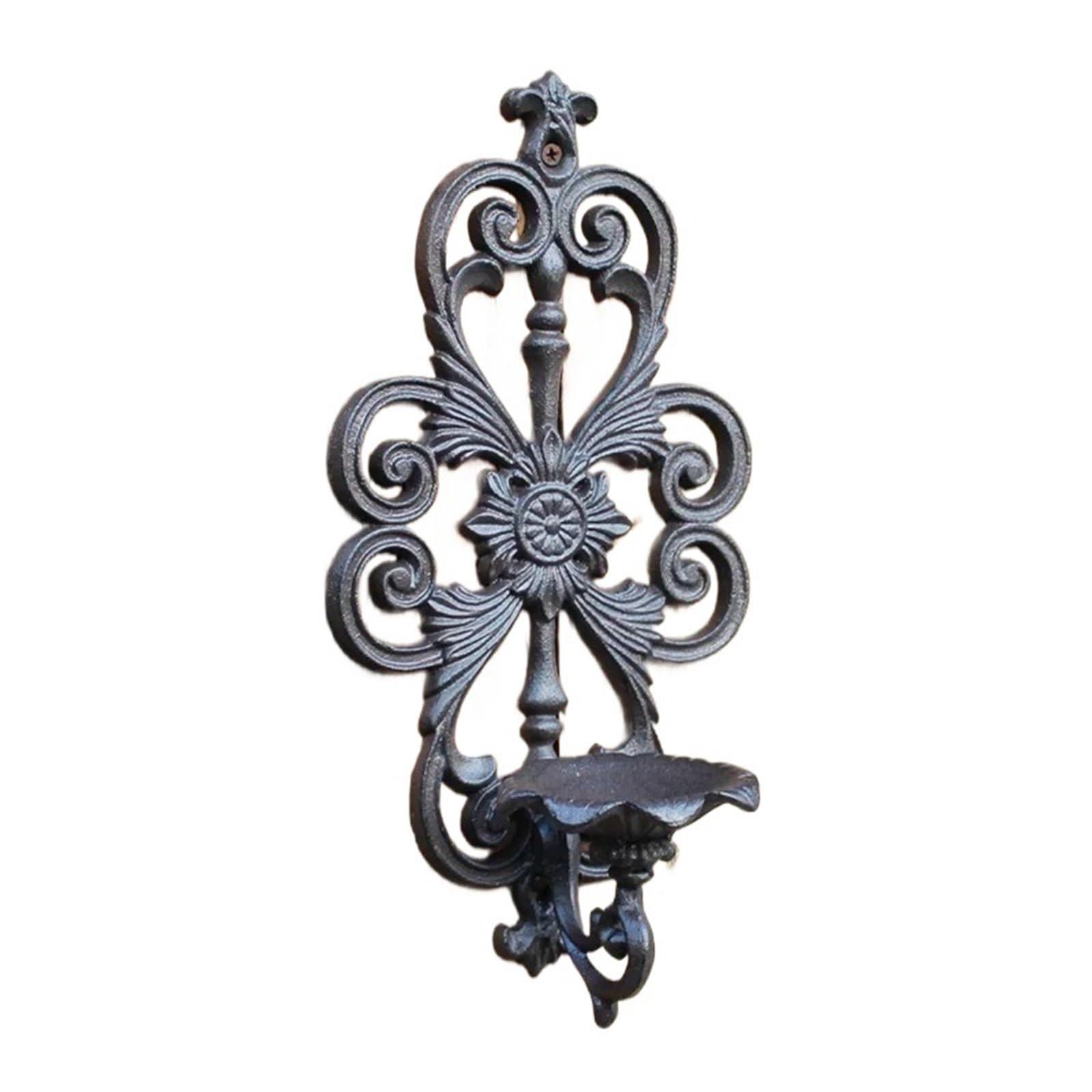 Candelabro de pared con espejo arqueado que duplica la luz de tus velas