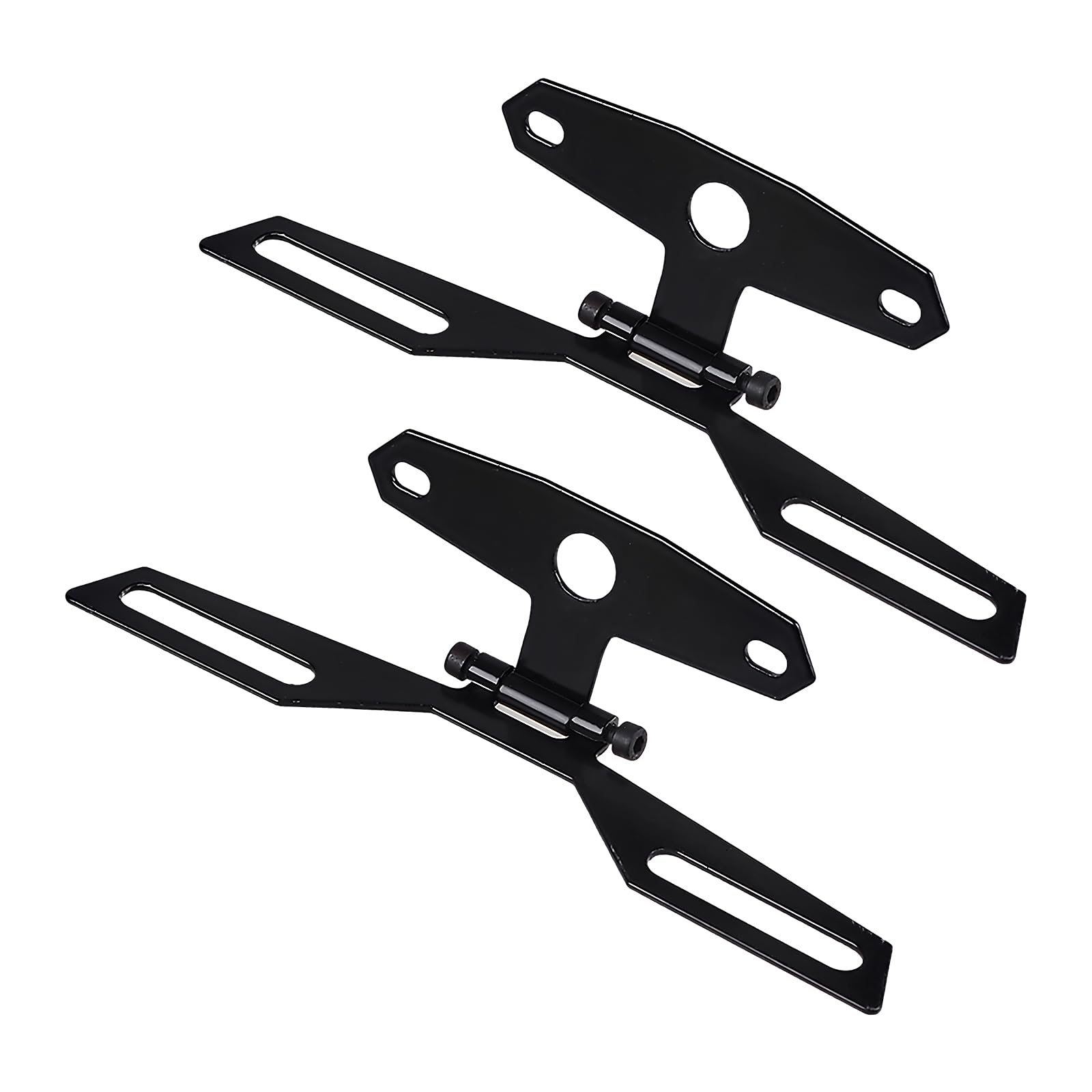 Wevdn 2 PCS Motorcycle License Plate Bracket, Adjustable Motorbike Fold License Plate Tail Light Mount Holder, Universal License Plate Holder for Scooter ATV Dirt Bike, Car Accessories