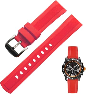 FKM Rubber Watch Strap Double Textured Brushed Fluororubber 20mm 22mm Quick Release Soft Durable Breathable FKM Rubber Strap Universal Replacement Band for Men Women