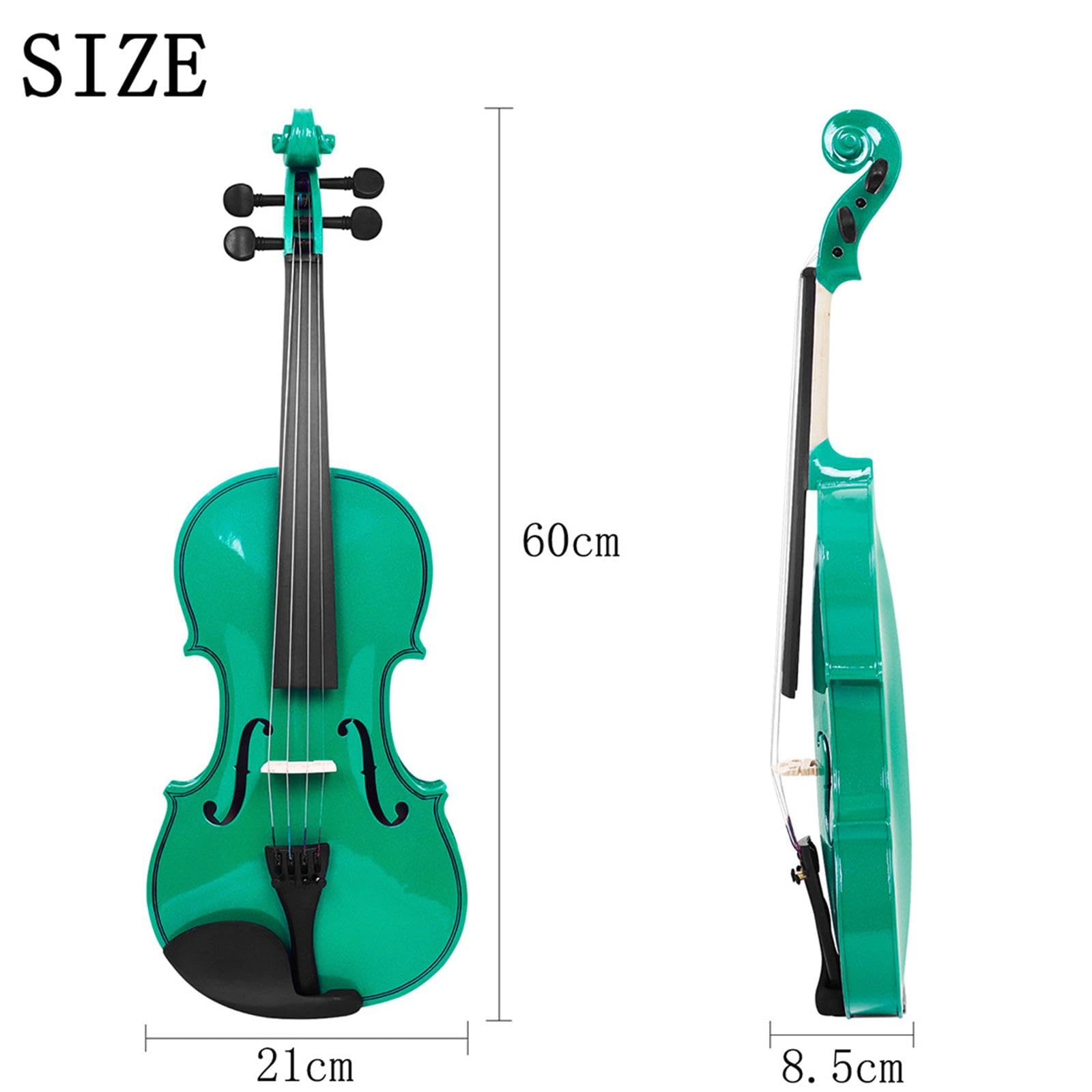 Violino a Corde 4/4 a Grandezza Naturale, Strumento Musicale in Legno Massello, Kit per Principianti per Adulti, Amanti Del Violino E Adolescenti.