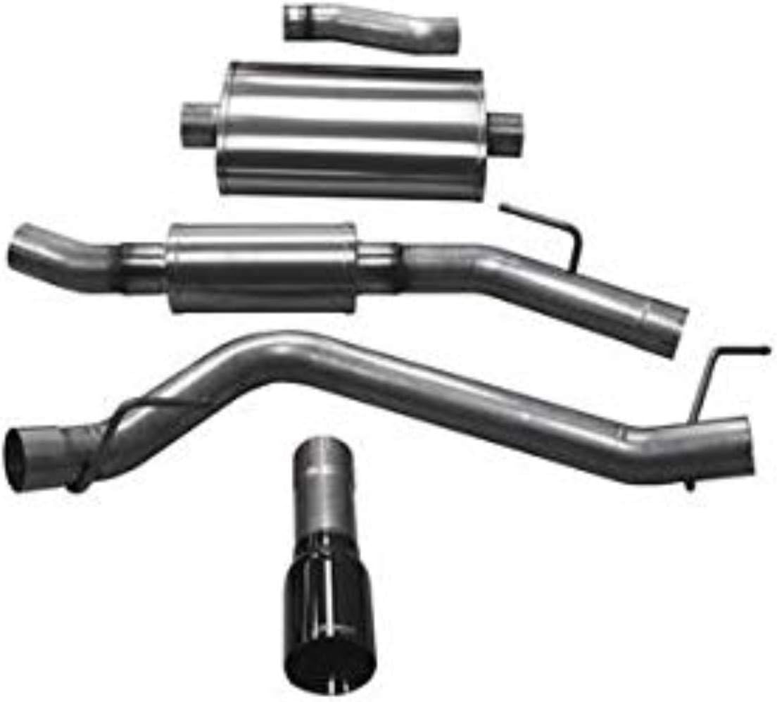 Corsa Exhaust 21060BLK Stainless Steel Cat Back Exhaust System fits Jeep Gladiator Includes Muffer,Silver