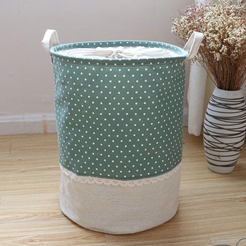 Fashion Patchwork Storage Bag Sundries Storage Basket Toys Clothes Storage Box Laundry Basket Household Goods (Color : Green) (Light Coffee)
