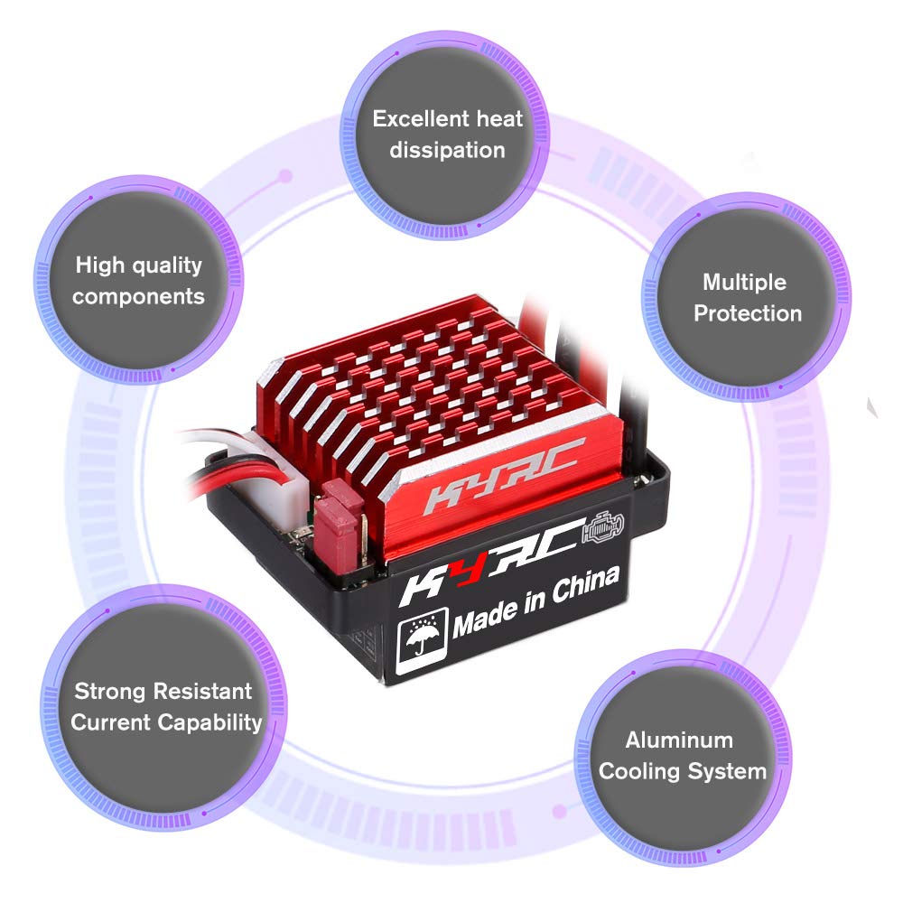 Amazon | GoolRC 60A ESC RCカーESC ブラシ付き電動スピード