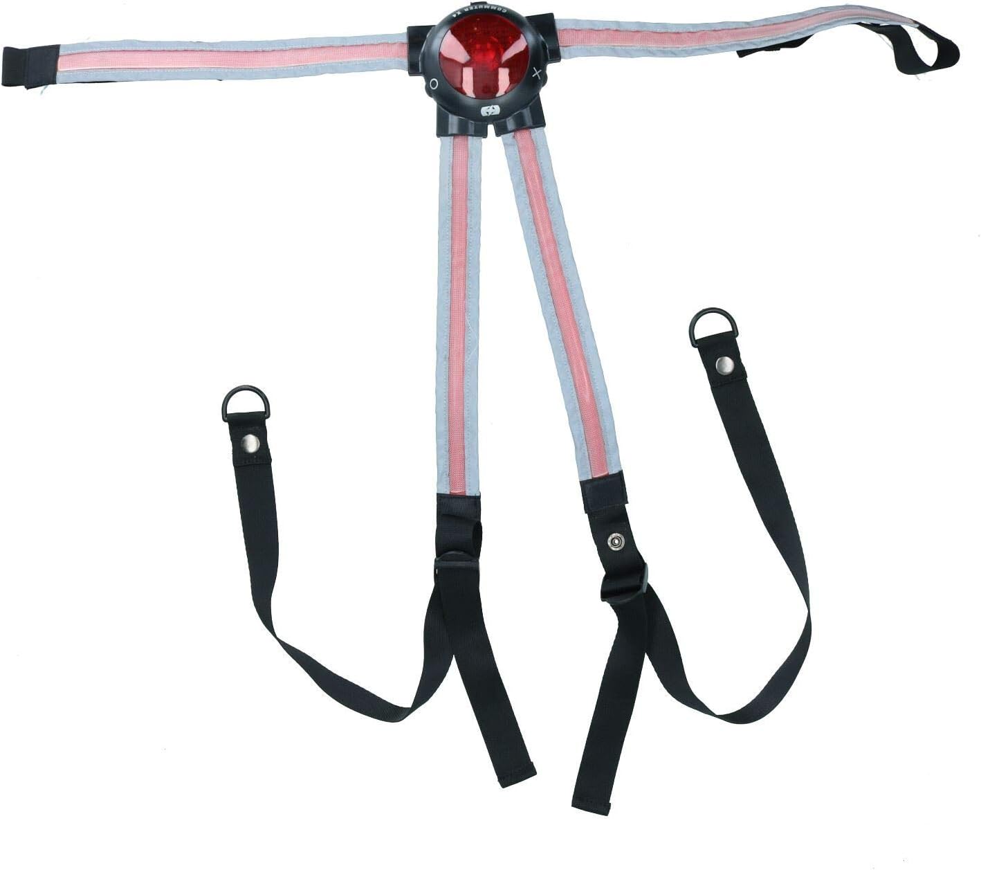 Commuter Rear Harness Backpack Bag Cover Reflective Saftey Gear with LED Light