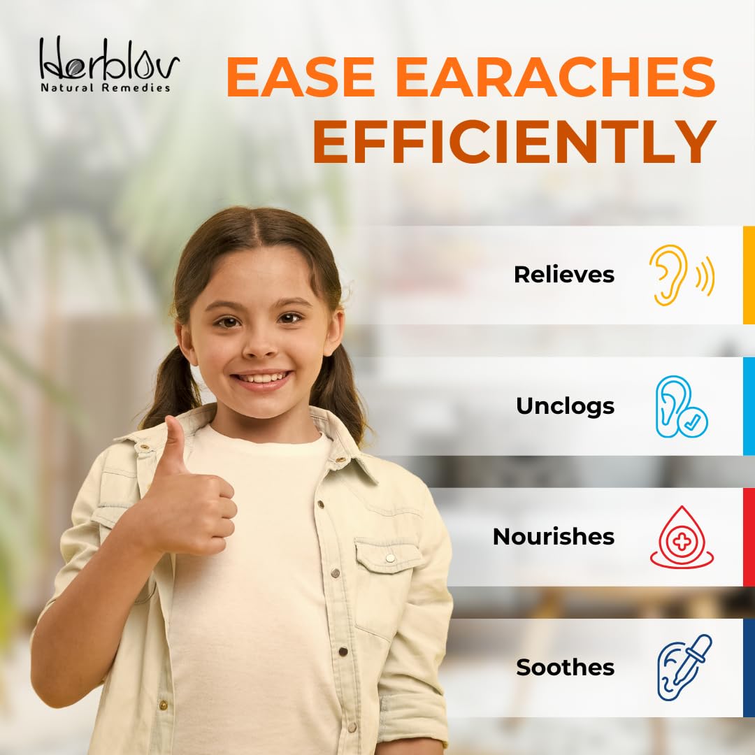 Natural Ear Drops for Kids – Organic Ear Oil Drops for Comfortable Ears, Relief from Ear Aches, Itchy Ears, and More – Safe for Children, Made in the USA