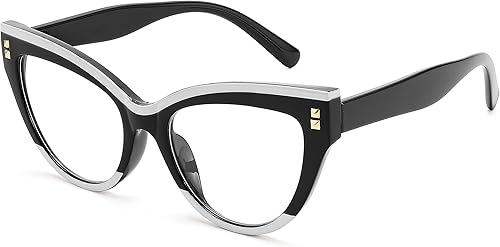 Miniatura 1 de FEISEDY Gafas de lectura de ojo de gato de gran tamaño para mujer, estilo vintage, bloqueo de luz azul, antifatiga ocular B2991