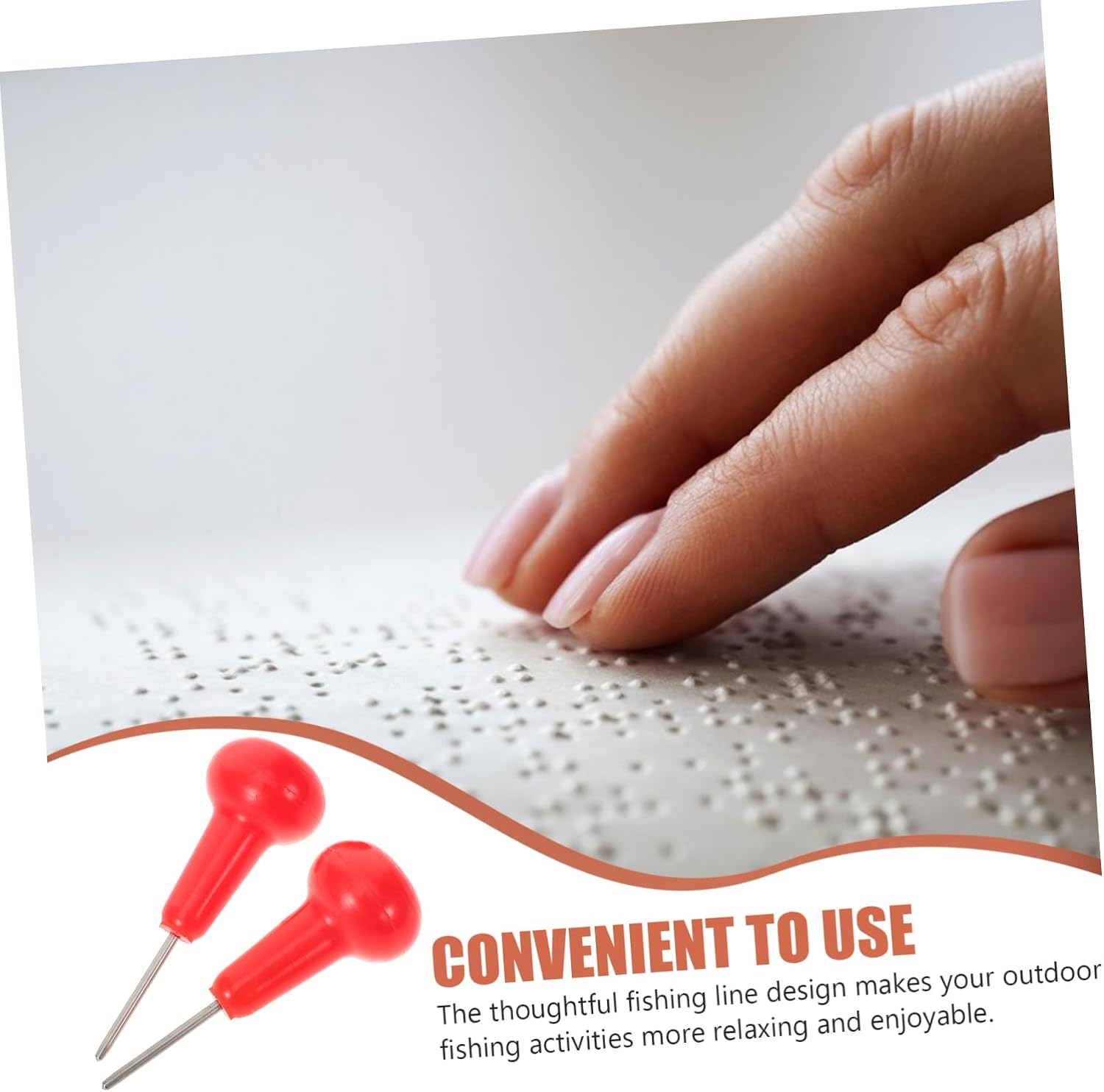 FRCOLOR 2Pcs Plastic Braille Writing Tool for Blind Individuals Durable Braille Pen with Comfortable Grip Lightweight Design for Easy Portability Learning Supply for Visually