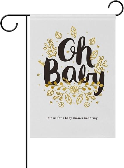 Amazon Com Zzaeo Oh Baby Shower Golden Leaves Floral Fashion Small Garden Flag Vertical Polyester Double Sided Printed Home Outdoor Yard Holiday Decor 12 X 18 Inch Patio Lawn Garden Amazon Com Zzaeo Oh Baby Shower Golden Leaves Floral Fashion Small Garden Flag Vertical Polyester Double Sided Printed Home Outdoor Yard Holiday Decor 12 X 18 Inch Patio Lawn Garden