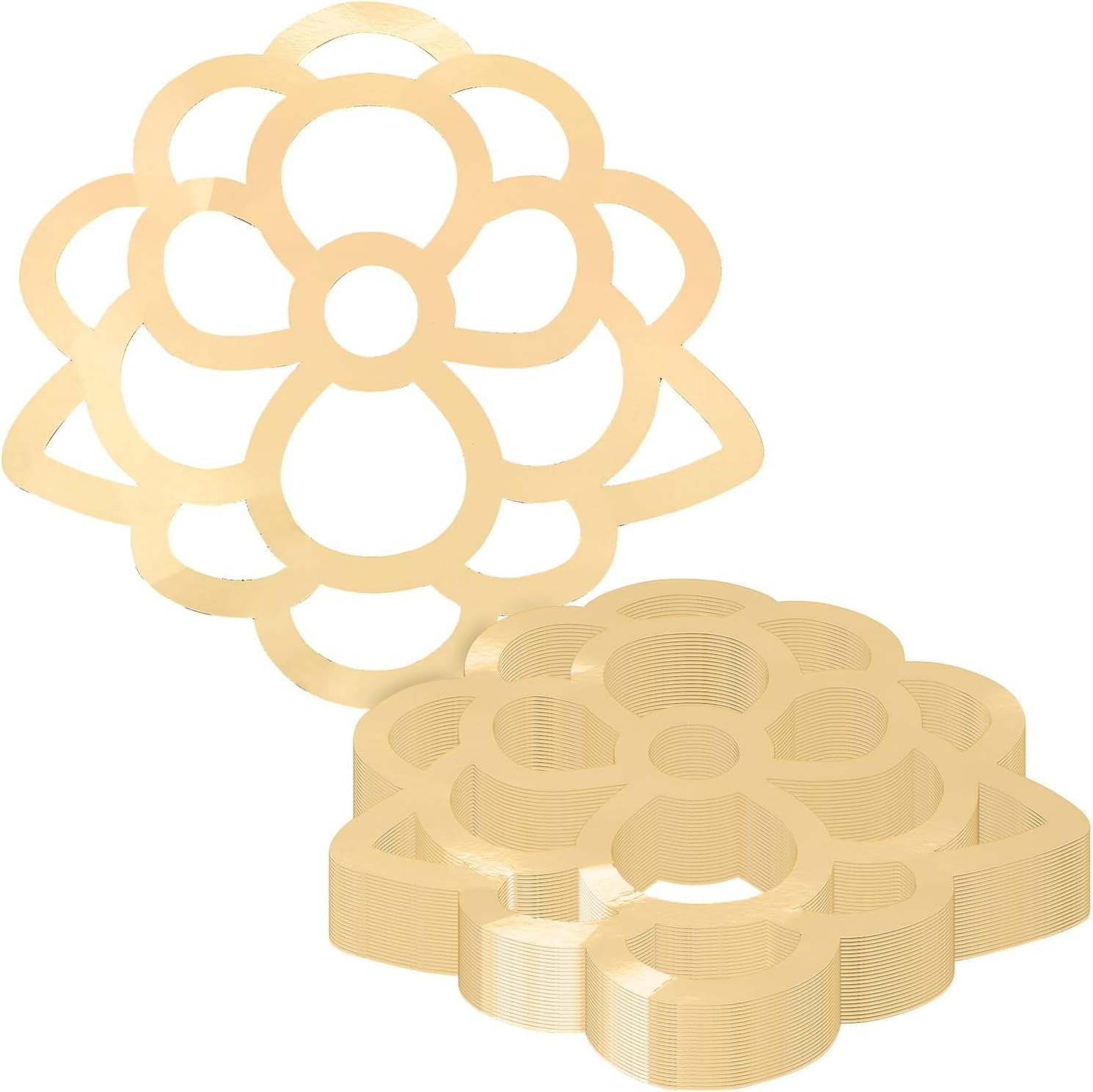 Fun Express Gold Laser-Cut Floral Chargers, 24 Pieces