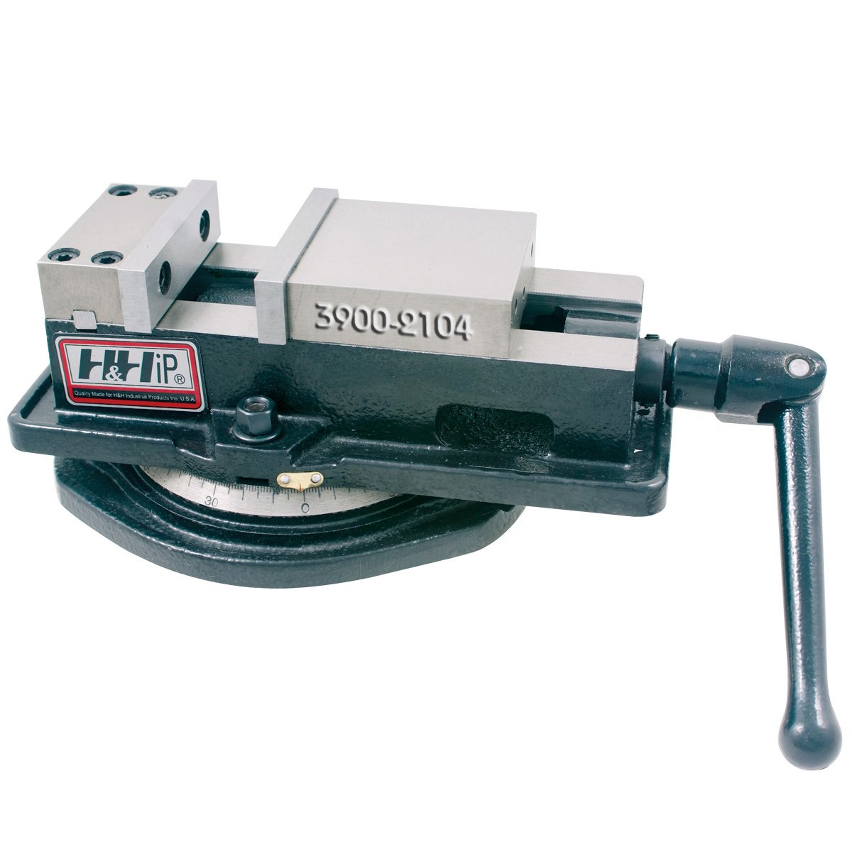 HHIP 3900-2104 Pro-Series Angle Tight, Positive Lock Milling Vise with Swivel Base, 3