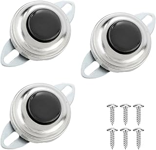 Car Horn Button, 3PCS 12V 24V Round Vehicle Momentary Push Horn Switch Button Flush Mount with Screws, Automotive Electronics Modification Accessories, Universal for SUV RV Truck