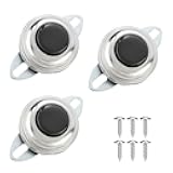 Sandfren Car Horn Button, 3PCS 12V 24V Round Vehicle Momentary Push Horn Switch Button Flush Mount with Screws, Automotive Electronics Modification Accessories, Universal for SUV RV Truck