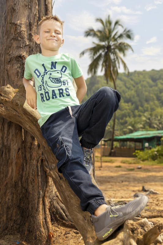 chopper club Boys Denim Cargo Joggers Slim Fit Boys Jeans 3x1 Stretchable Denim Fabric 6 Pockets Cargo Jeans3