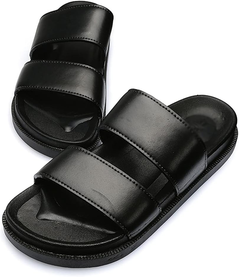 Men and Women Tide Slippers Sandals Men Non-slip Personality Beach Slippers Black Couple Drag Shoes Woman (Color : Black, Size : 37) (Black 44)