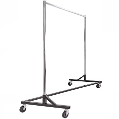 Commercial Garment Rack Z Rack - Rolling Clothes Rack Z Rack With KD Construction With Durable Square Tubing