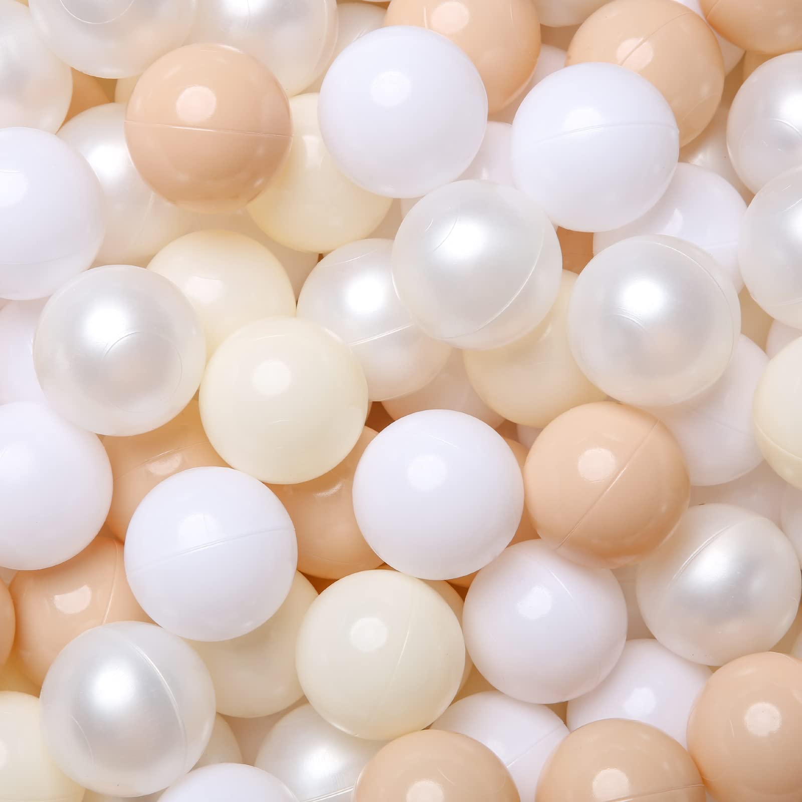 Realhaha Ball Pit Balls 100 Play Balls Plastic Balls for Baby Girls Toddlers Kids Play Tent Pool Playhouse Playpen Party Decoration 2.2 2.36 2.75 Inch