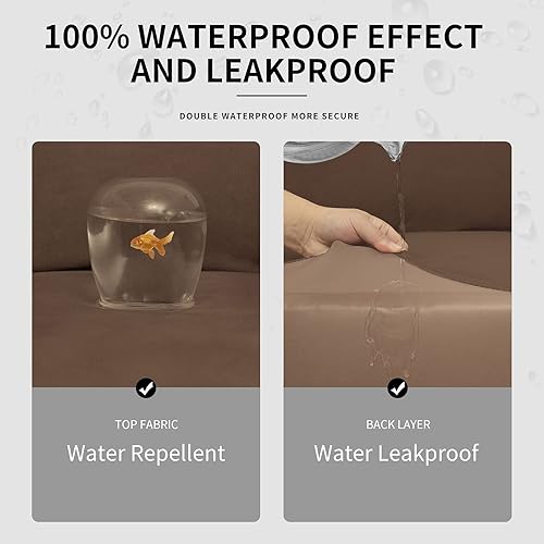 Miniatura 3 de Easy-Going Funda reclinable 100% impermeable doble, elástica, suave, para perros, funda de sofá para sofá reclinable, protector de muebles a prueba