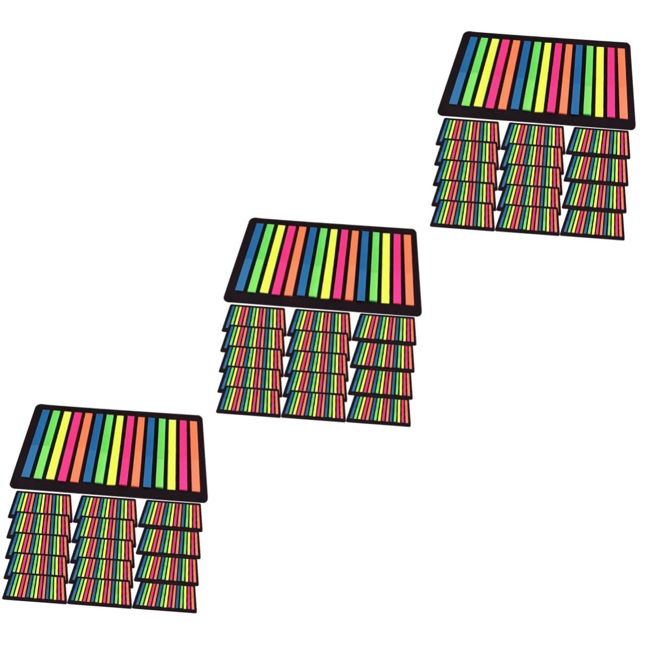 ARTIBETTER 3 Set 3 Set Di Segnalibri Adesivi Linguette Per Promemoria Strisce Pastello Trasparenti Riutilizzabili Evidenziatori Colorati Accessori Per L'Apprendimento 15 fogli*3