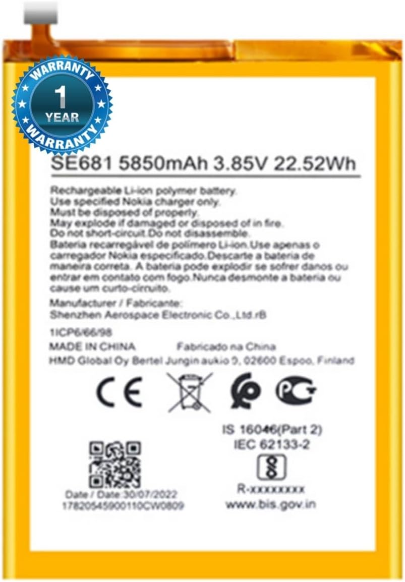 Original SE681 Battery for Nokia C30 Battery with 1 YearWarranty** (SEPAG90)