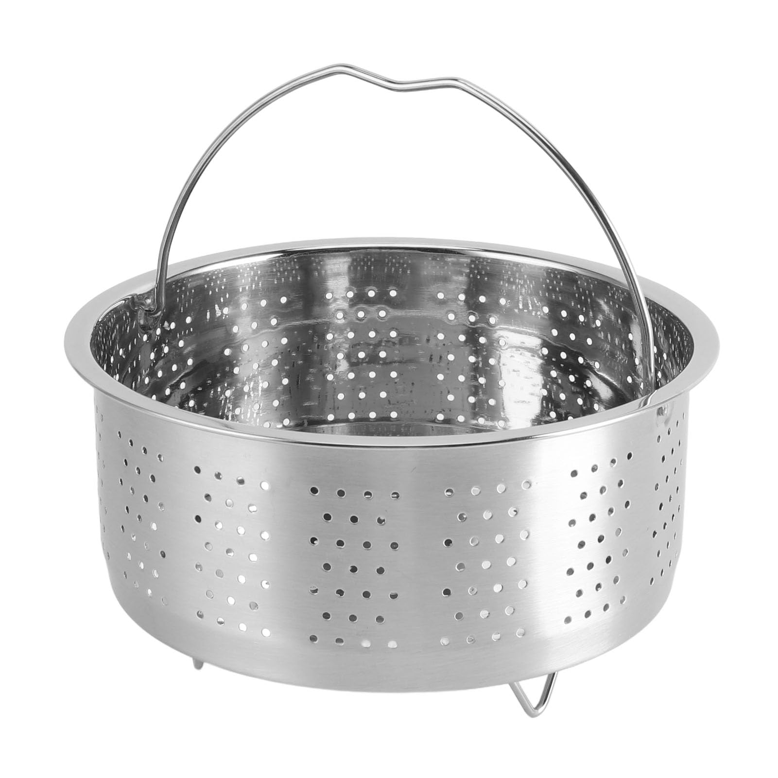 Wakects Cestello in Acciaio Inox per Vapore con Manico, Rimozione (16,5 cm)