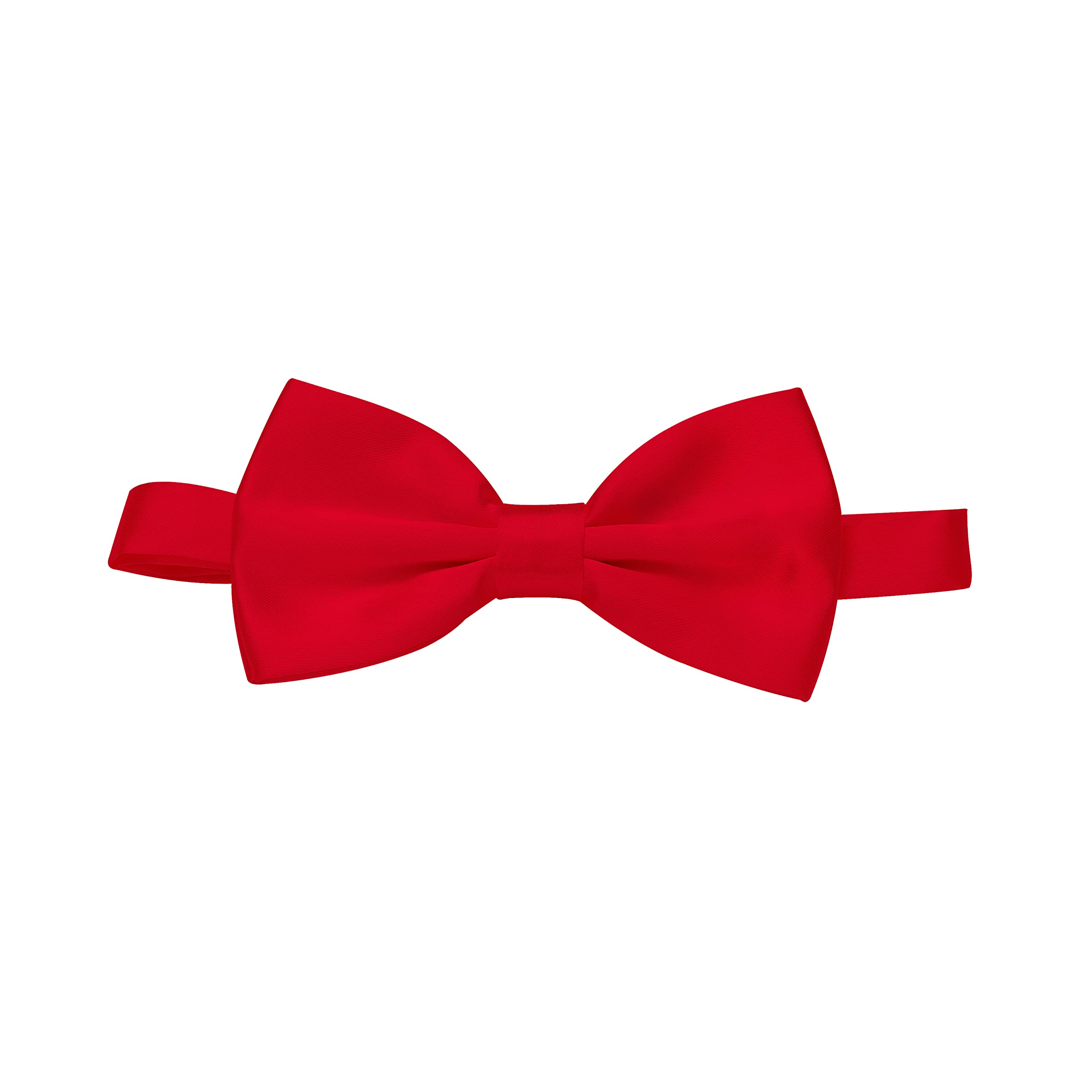Komonee Pre-Tied Bow Tie Adjustable Neck Formal Party Prom Wedding Bowtie Premium Dark Red BT13