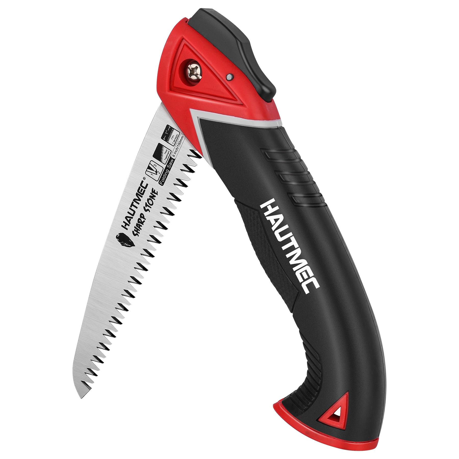 HAUTMEC 6 Inch/150 mm Folding Pruning Saw, Sk5 with Gullets for Swift Chip, Professional Garden Serie Pruning Handsaw, HT0303-UK