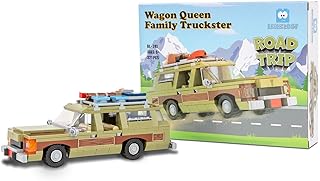 Brick Loot Exclusive Family Vacation Wagon Queen Truckster Custom Designed Model Compatible with Major Block Brands Creative Fun Boys and Girls Building Set. Road Trip!