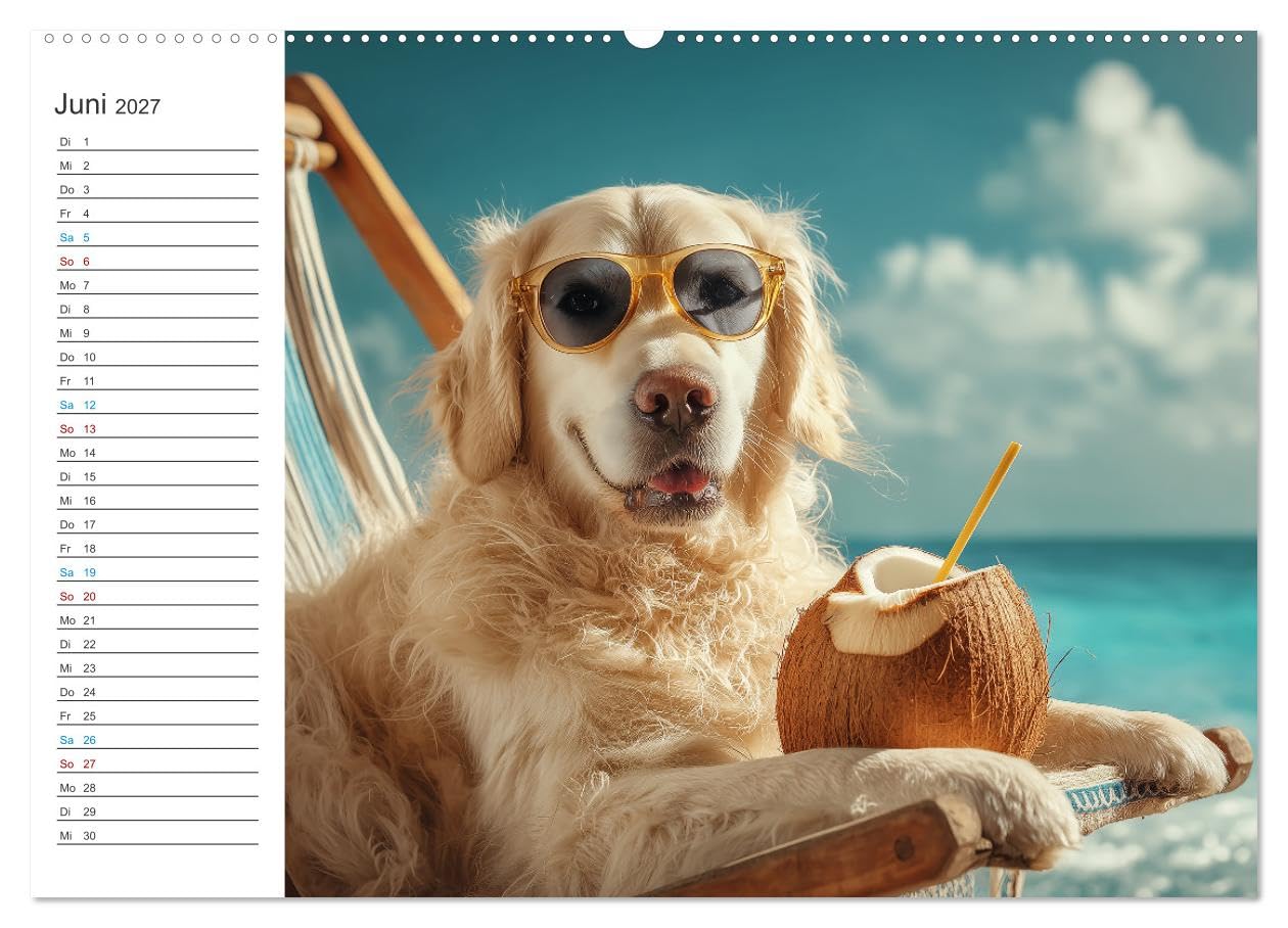 Tierisch genial (hochwertiger Premium Wandkalender 2027 DIN A2 quer), Kunstdruck in Hochglanz: 12 Monate voller Humor, Stil und Fun Facts, die niemand ... jeder weitererzählt. (CALVENDO Spass)