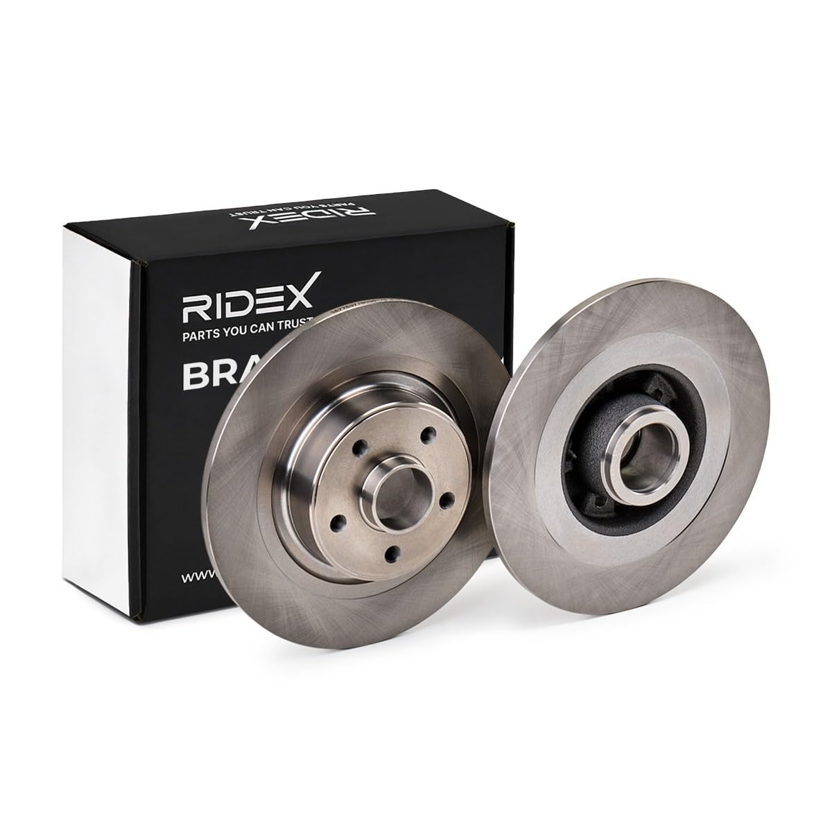 RIDEX 82B0418 2x Disco de freno Trasero sin tornillos Compatible con RENAULT Espace 4 JK0/1