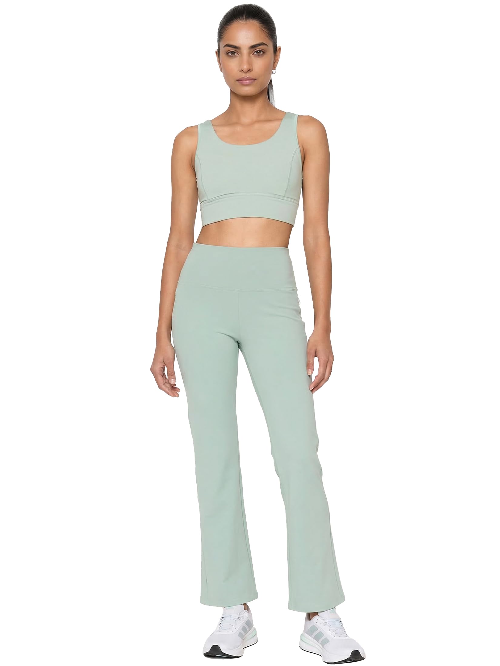 enamor Fav Flare Pants – Butter-Soft Dry-fit, high-Rise Support & Sleek Flared Style -A407-picture-20