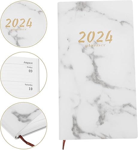 Miniatura 9 de NUOBESTY Agenda semanal 2024 con tapa de piel sintética, bloc de notas, agenda de planificación, lista de tareas, agenda organizadora, agenda para