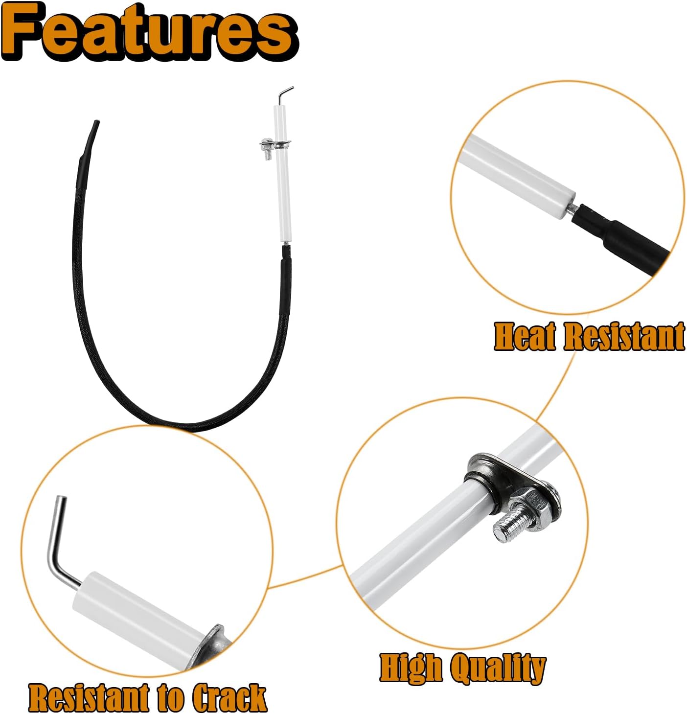 GR2205723-OG-00 Grill Replacement Parts for Outdoor Gourmet Grill Parts 6 Burner GR2323101-OG-00 FSOGBG1108 162193 Outdoor Gourmet UFHP2 Heat Plates GAS-6B0001 Burner ELE-5B0001 Igniter
