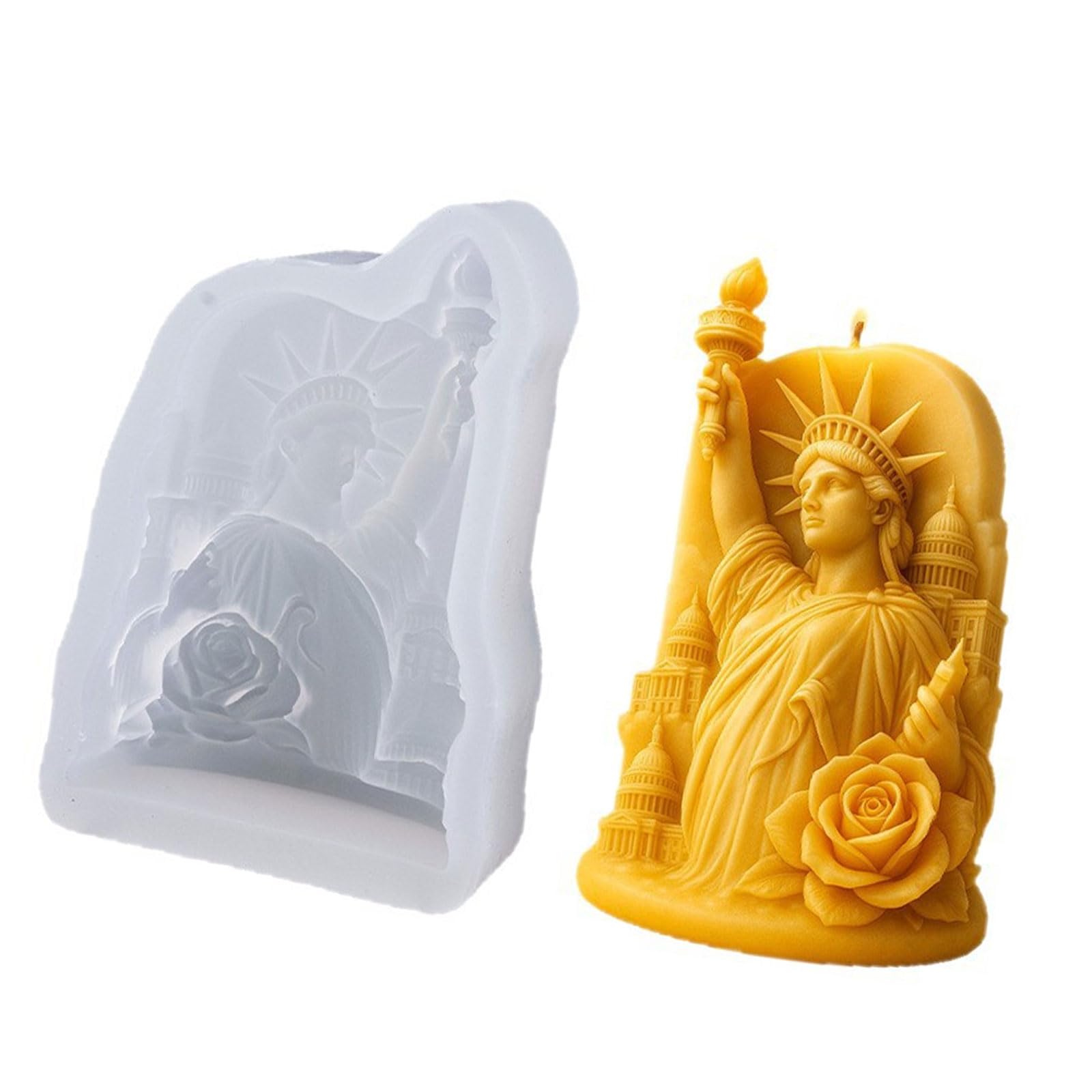 Jazuaiao Statue of Independence Silicone Molds Holiday Silicone Molds for Epoxy Resin Soap Candy Making Making Tools and Equipment