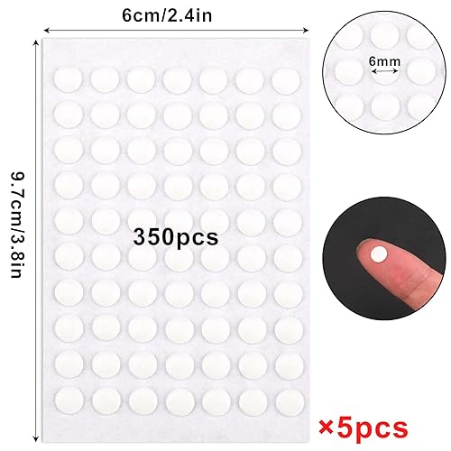 Miniatura 9 de BUSOHA 350 PCS Double Sided Adhesive Dots, 20mm New Clear Removable Sticky Adhesive Putty,Round Sticky Tack Adhesive Poster Tacky Putty for Wall