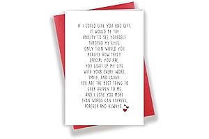 2 Packs Romantic Love Cards for Him Her: Sweet Valentine's Day Card...