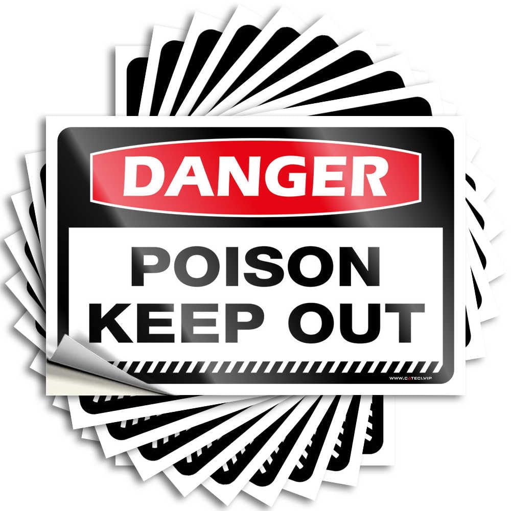 Bedroom Decorations Decal - Custom Motorcycle Helmet Danger Poison Keep Out(12X18CM)