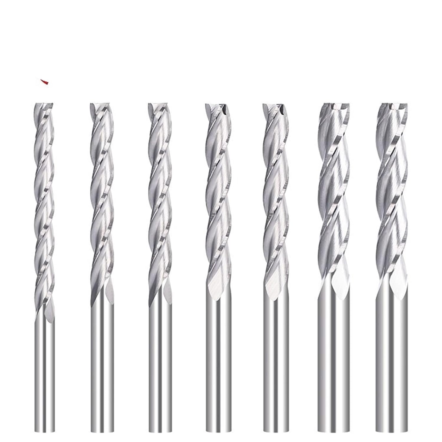 3 Flute Flat End Mill 3.175 4 6mm Shank CNC Milling Cutter Carbide Router Bit for Woodworking Endmill 1Pcs(6x6x22x45mm)