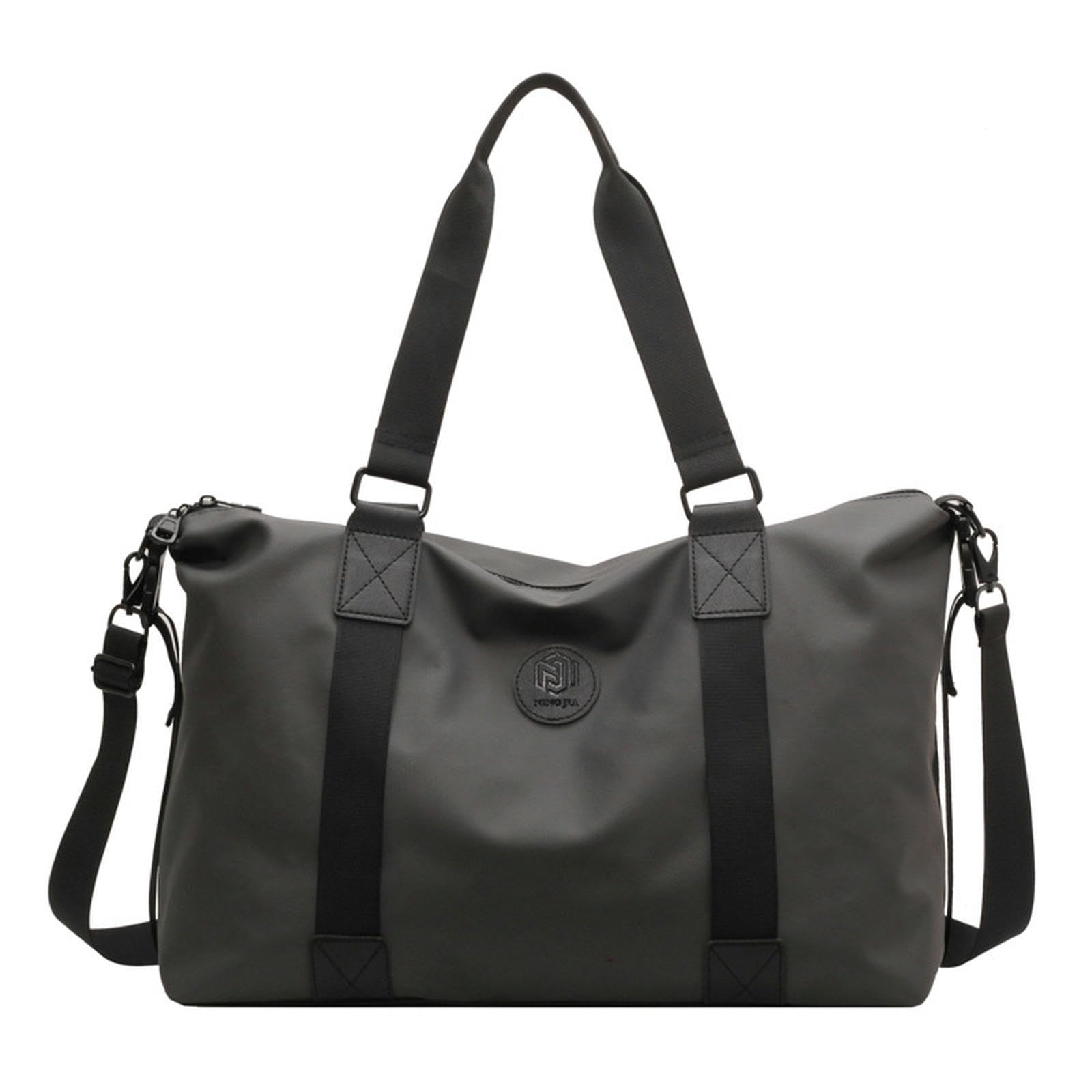 Reisetasche Herren Reisetasche Große Kapazität Tragbarer Oxford Stoffspeicher Beutel Sport Fitness Bag Frauen Freizeit -grau