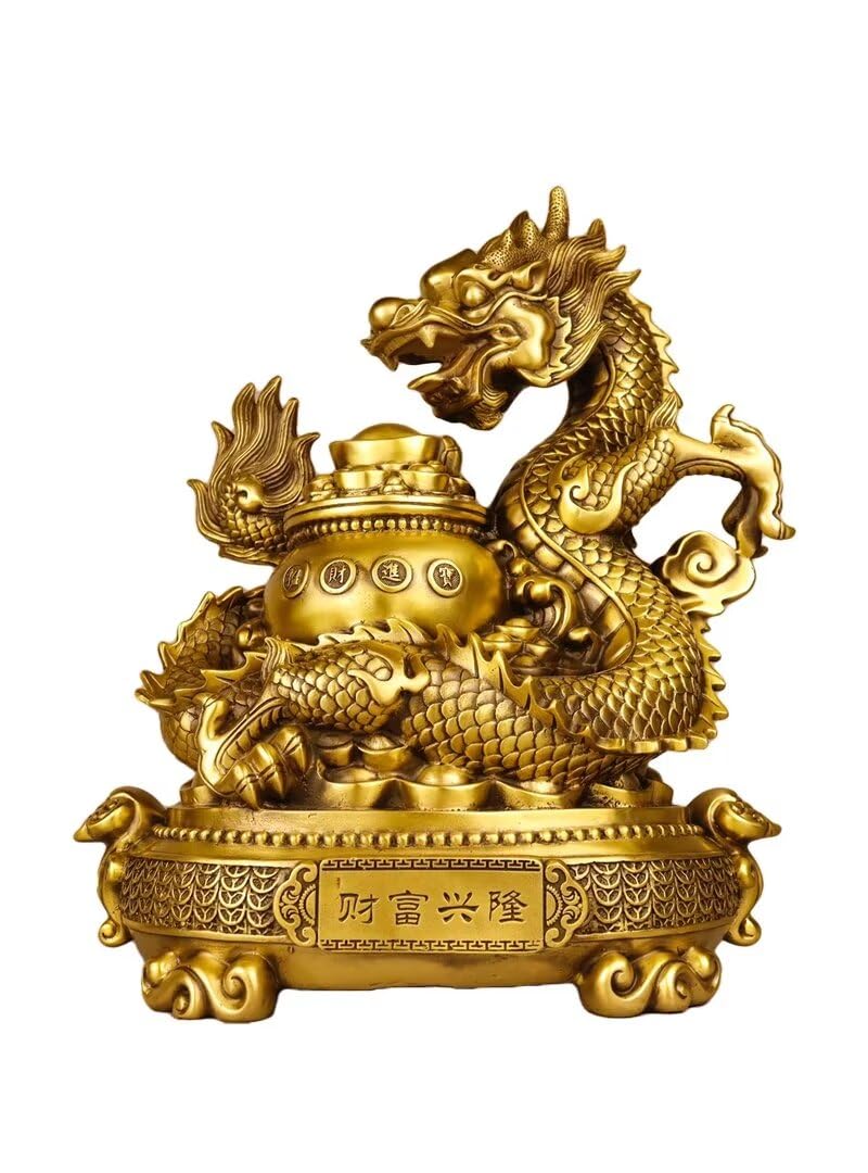 GLETSF Pure copper dog statue home decoration Feng shui fortune Teddy dog statue, 10 * 5 * 12cm0.36kg,2*-17 * 10 * 10cm1.7kg