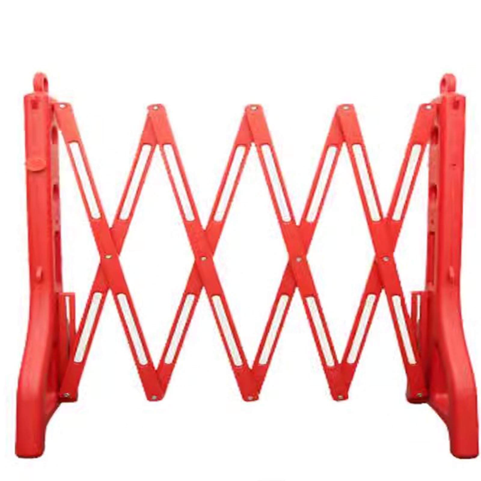 Barrière mobile extensible rouge : barrière de sécurité pliante légère