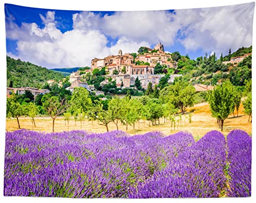 Tapisserie lavande pourpre de Provence 270x180CM en tissu grand format