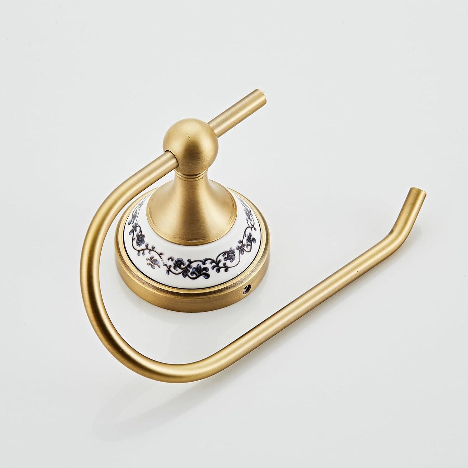 Antique Brass Towel Ring and Toilet Paper Holder