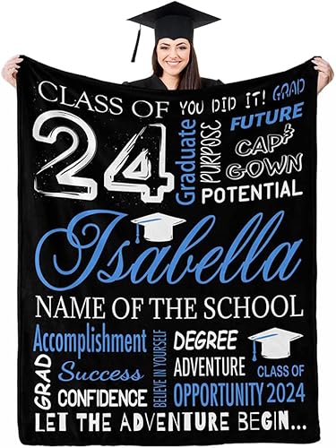 Miniatura 9 de D-Story Regalo de felicitaciones, regalos de graduación para niñas, manta de collage de fotos personalizada, regalos de novio para cumpleaños,