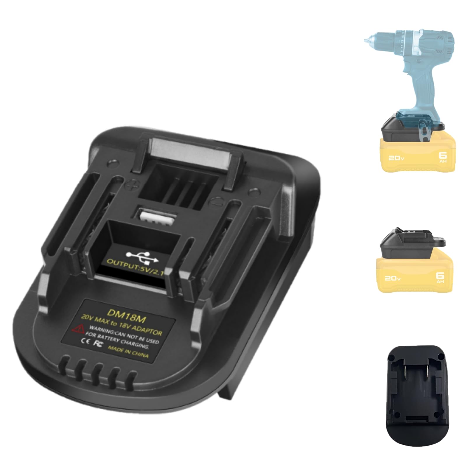 for DeWalt 20V to for Makita 18V Battery Adapter (for DeWalt Battery to for Makita Tools)